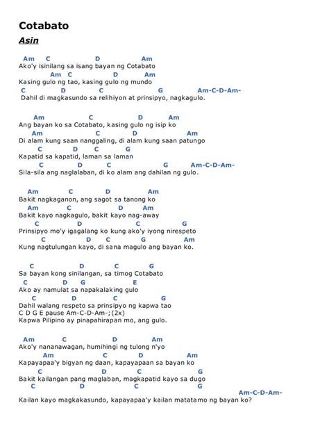 COTABATO CHORDS by Asin @ Ultimate.